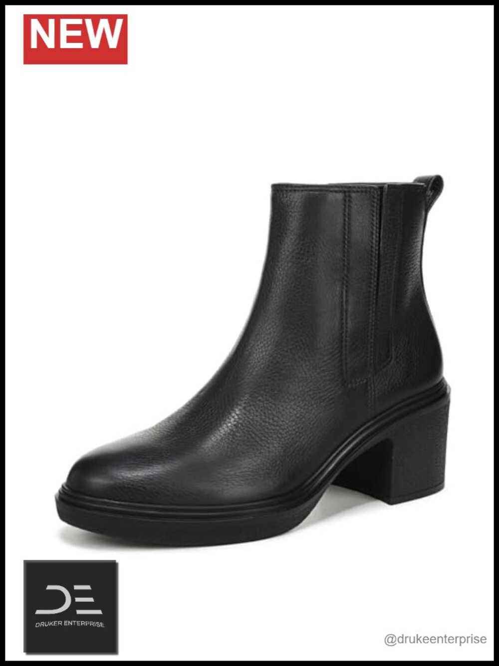 Women's Ankle Bootie Heeled Boot Water Resistant Leather